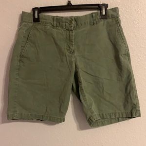 Green boyfriend shorts. Khakis by GAP